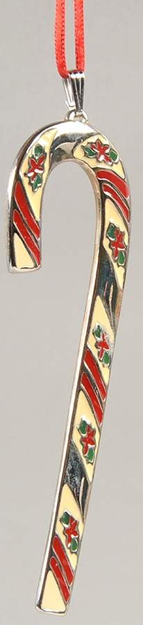 Candy Cane-Ornament Peppermint - No Box by Wallace Silver-1