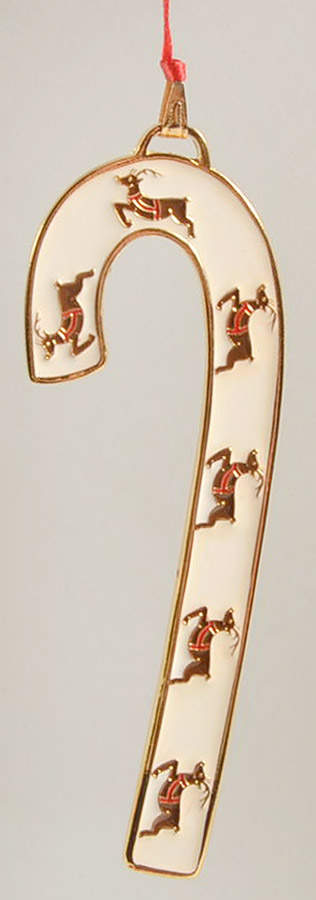Candy Cane-Ornament Reindeer - No Box by Wallace Silver-1