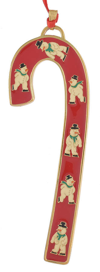 Candy Cane-Ornament Snowmen Skating - Boxed by Wallace Silver-1