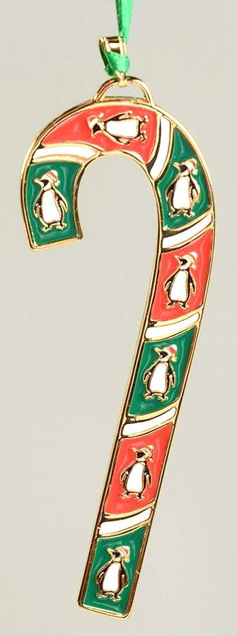 Candy Cane-Ornament Santa Penguins - No Box by Wallace Silver-1