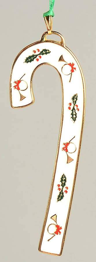 Candy Cane-Ornament Horns  And Holly - No Box by Wallace Silver-1