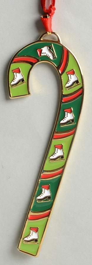 Candy Cane-Ornament Ice Skates - Boxed by Wallace Silver-1