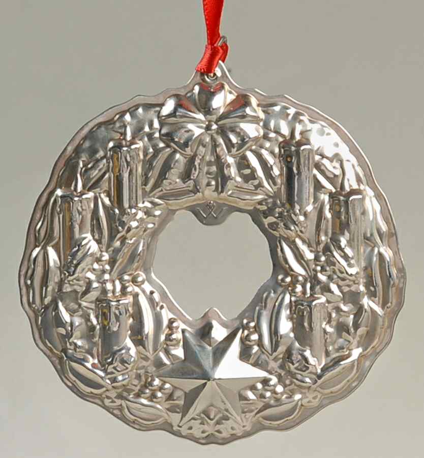 Christmas Wreath Candles & Bows - Boxed by Wallace Silver-1