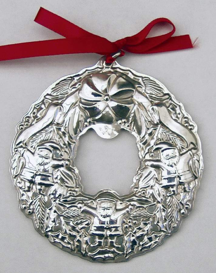 Christmas Wreath Santa Claus - Boxed by Wallace Silver-1