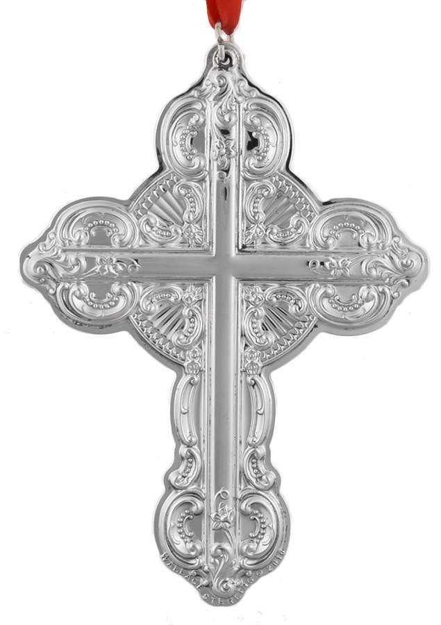 Grande Baroque Cross 2016 Cross - 4 3/4 Ht - Boxed by Wallace Silver-1