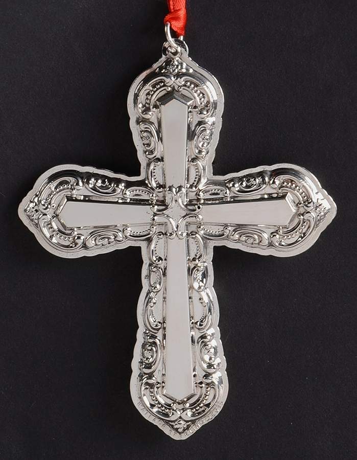 Grande Baroque Cross 2015 Cross - 4 1/2 Ht - Boxed by Wallace Silver-1