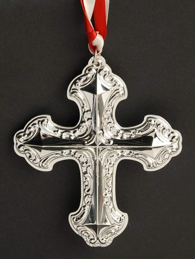 Grande Baroque Cross 2013 Cross - 4 1/8 Ht - Boxed by Wallace Silver-1