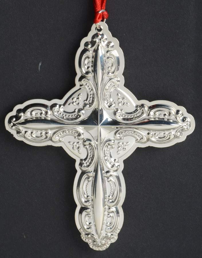 Grande Baroque Cross 2014 Cross - 4 3/8 Ht - Boxed by Wallace Silver-1