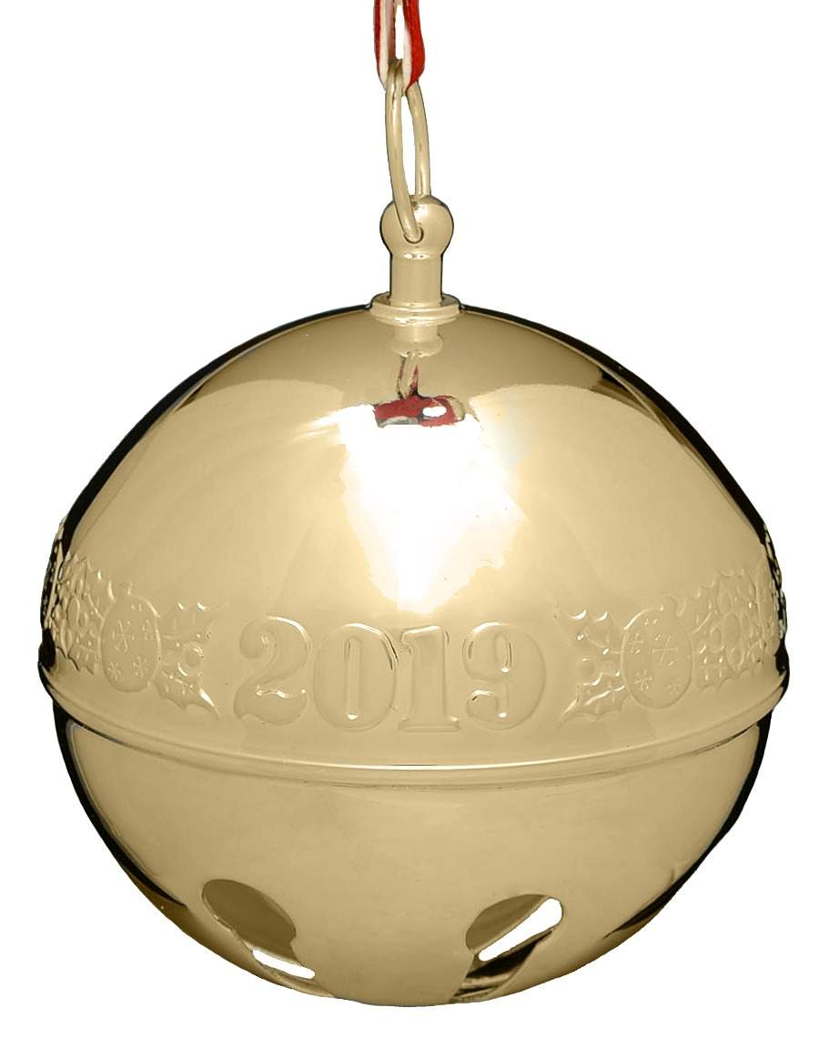 Sleigh Bell-Goldplated Ornament Holly & Ornaments - No Box by Wallace Silver-1