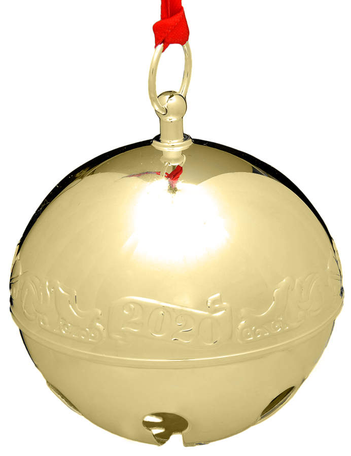 Sleigh Bell-Goldplated Ornament Sleigh & Sleigh Bells - Boxed by Wallace Silver-1