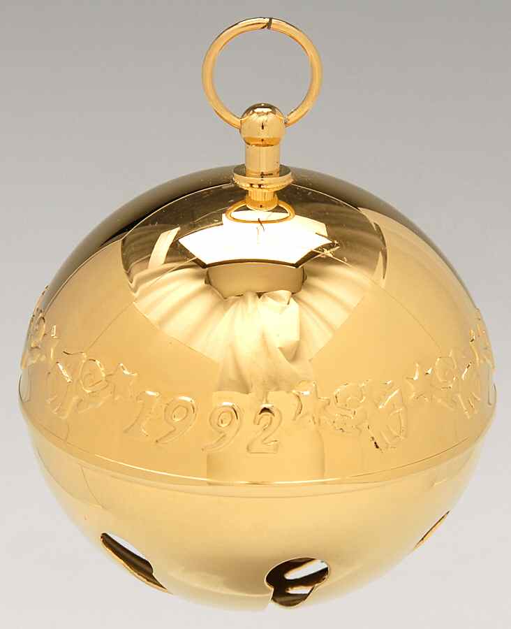 Sleigh Bell-Goldplated Ornament Angels With Star Wand - Boxed by Wallace Silver-1