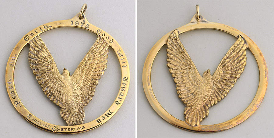 Peace Dove 1975 Peace Dove-Gold Vermeil - Boxed by Wallace Silver-1