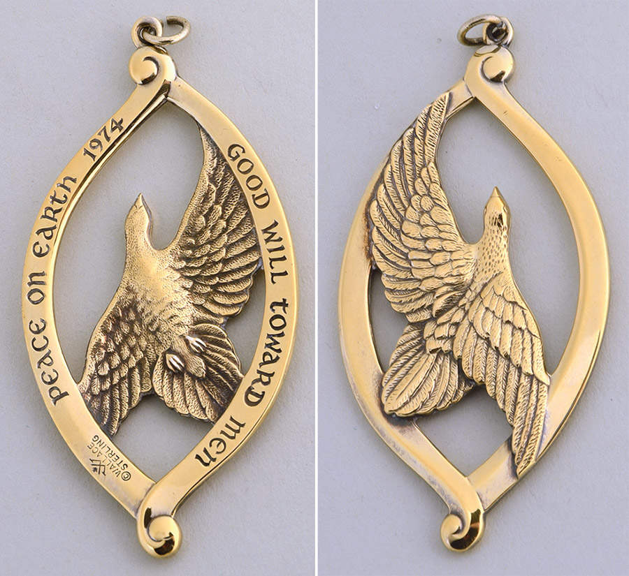 Peace Dove 1974 Peace Dove-Gold Vermeil - Boxed by Wallace Silver-1