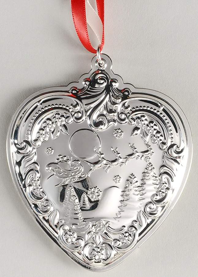 Grande Baroque Heart 2019 Sleigh & Reindeer - Boxed by Wallace Silver-1