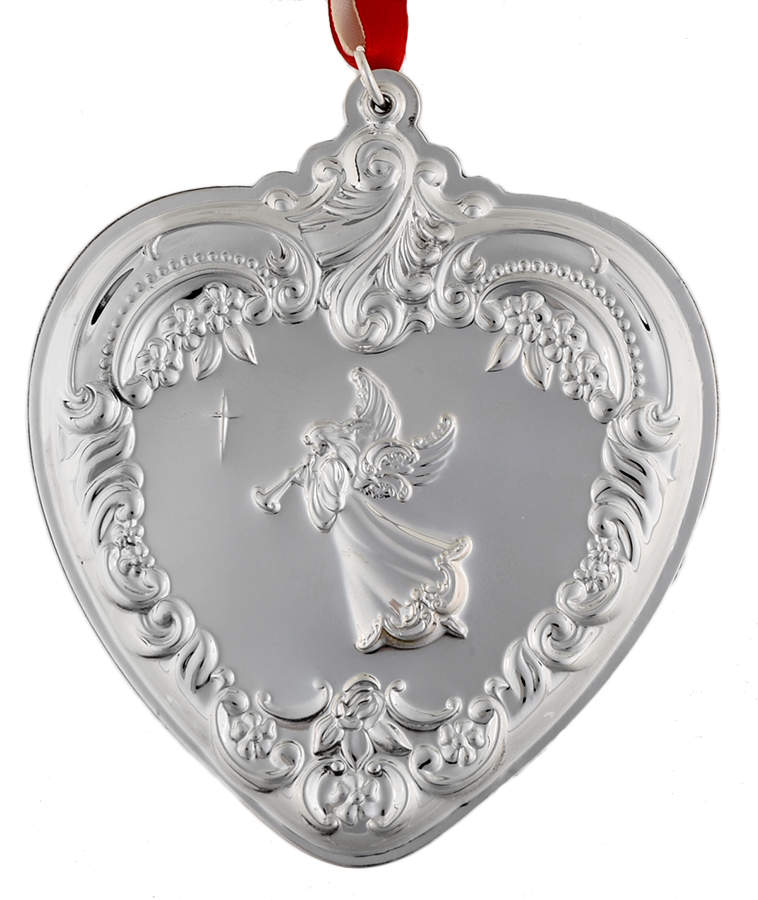 Grande Baroque Heart 2021 Angel With Horn - No Box by Wallace Silver-1