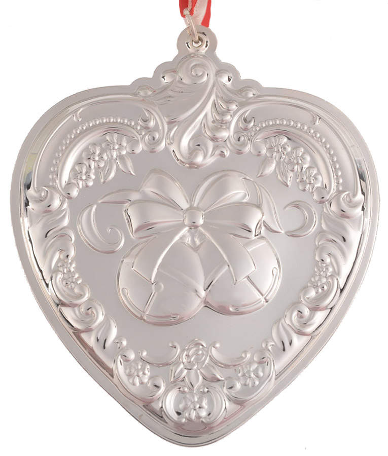 Grande Baroque Heart 2018 Bells - 3 3/4 Ht - Boxed by Wallace Silver-1