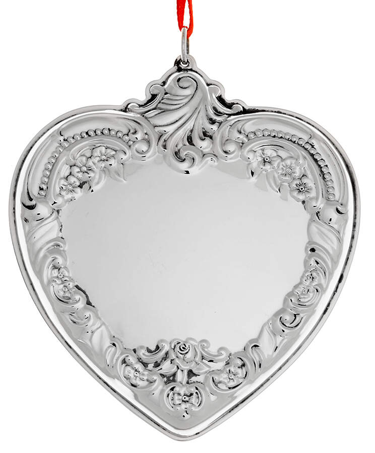 Grande Baroque Heart 1992-Plain Heart - No Box by Wallace Silver-1
