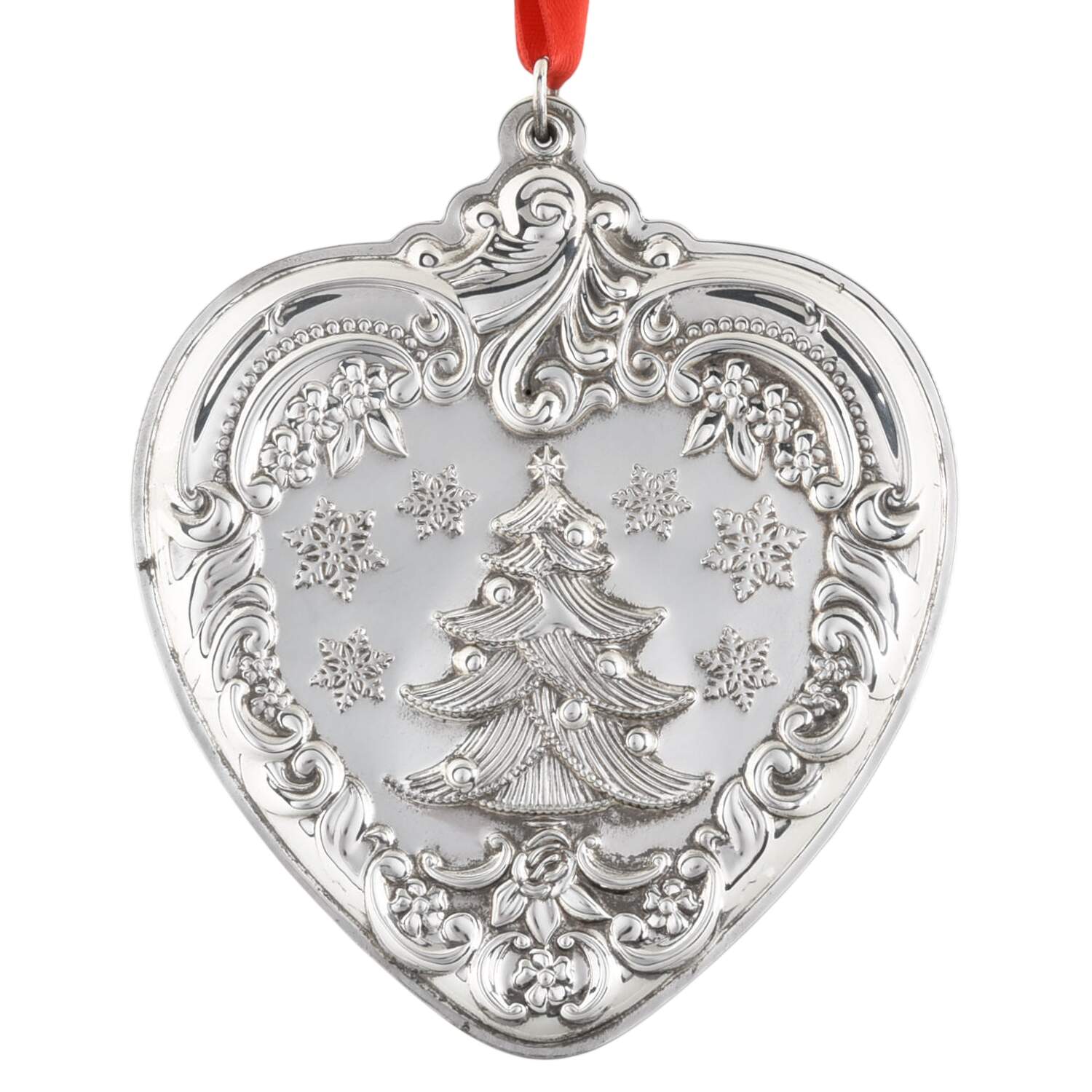 Grande Baroque Heart 2012 Christmas Tree - No Box by Wallace Silver-1