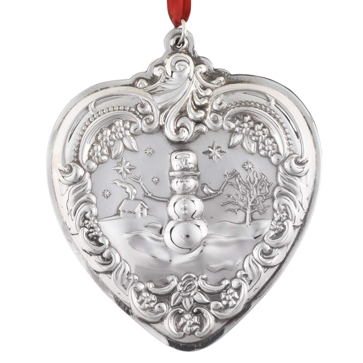 Grande Baroque Heart 2010-Snowman - Boxed by Wallace Silver-1