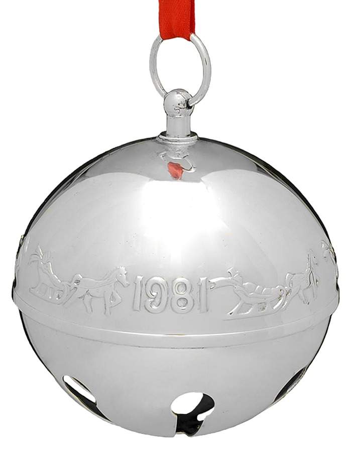 Sleigh Bell-Silverplate Ornament Dashing Through The Snow - No Box by Wallace Silver-1