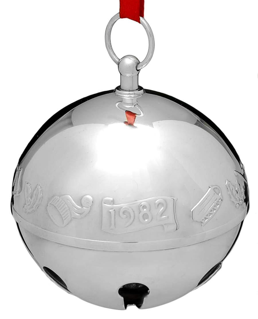 Sleigh Bell-Silverplate Ornament Fluffy Mittens, Swift Skis&Playful Sleds - No Box by Wallace Silver-1