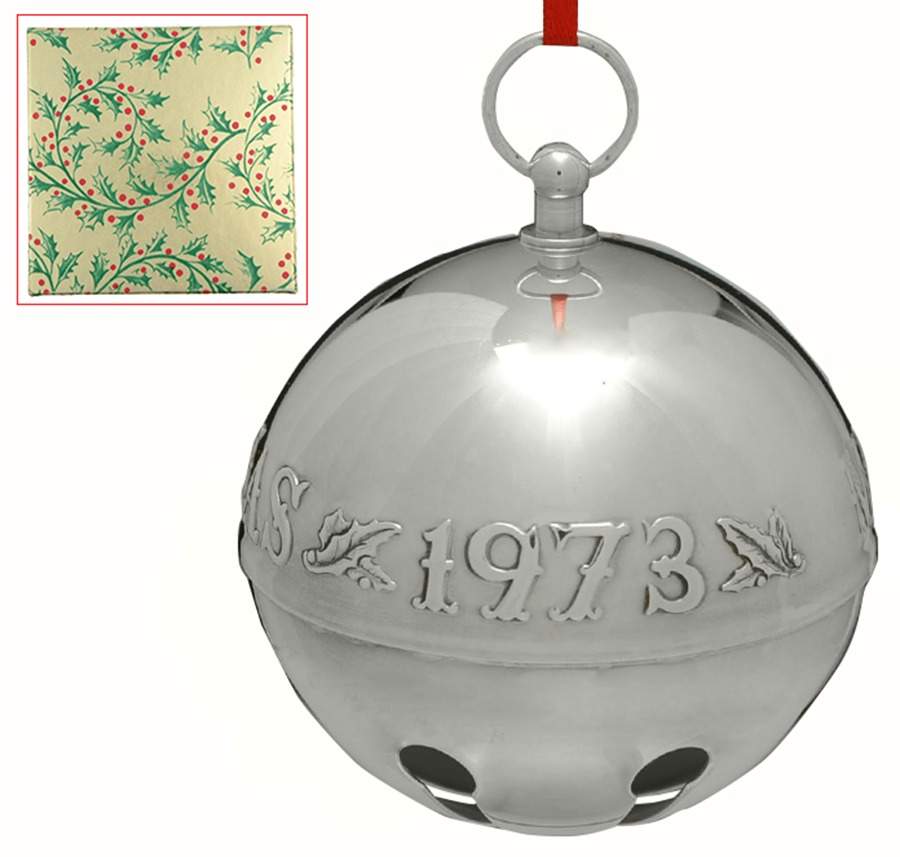 Sleigh Bell-Silverplate Ornament Merry Christmas - Boxed by Wallace Silver-1