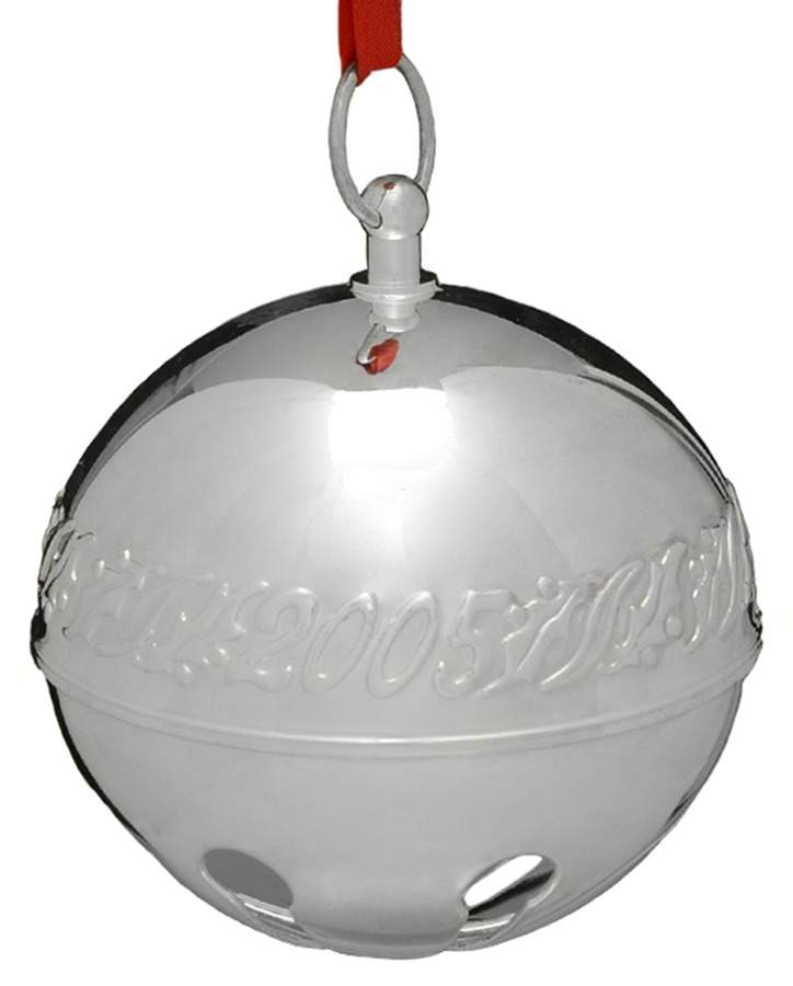 Sleigh Bell-Silverplate Ornament Holly Leaf And Berries-35th Anniversary - No Box by Wallace Silver-1