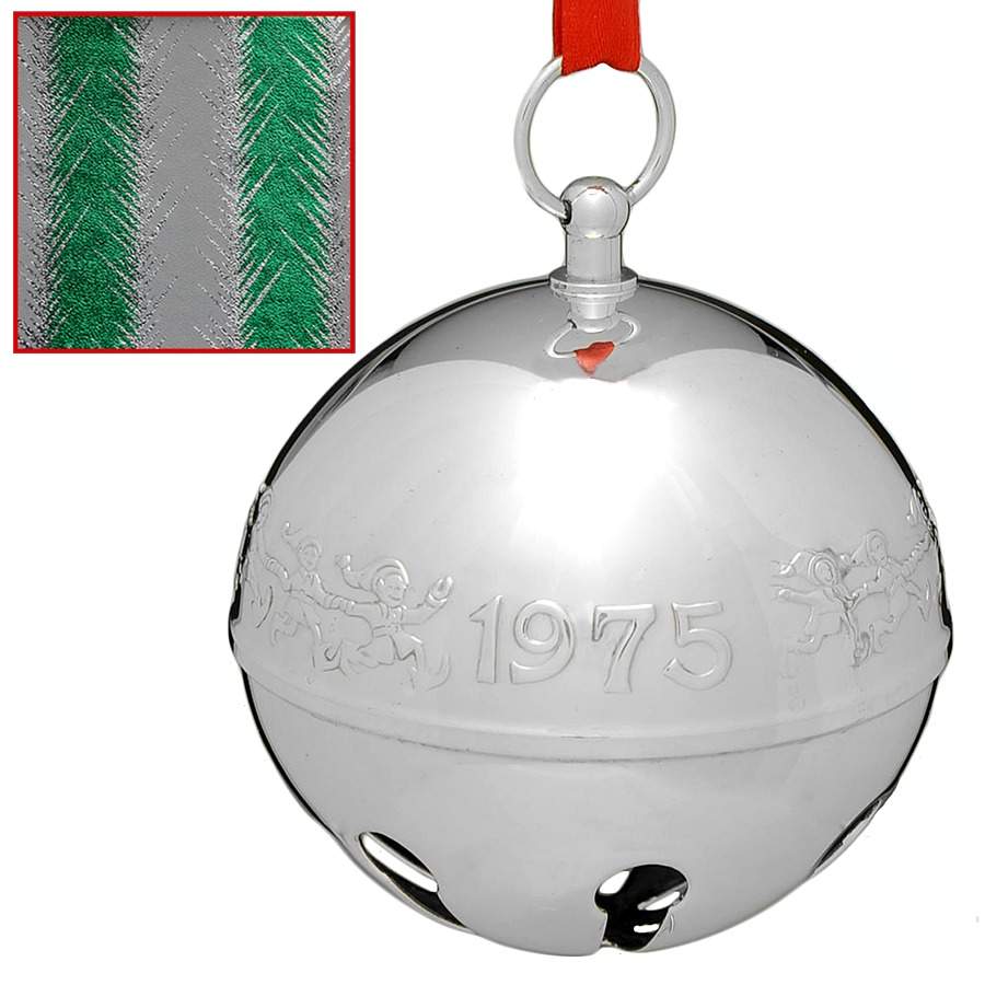Sleigh Bell-Silverplate Ornament Sprightly Elves - Boxed by Wallace Silver-1
