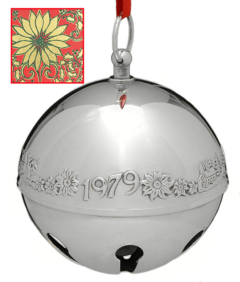 Sleigh Bell-Silverplate Ornament Bustling Christmas Village - Boxed by Wallace Silver-1