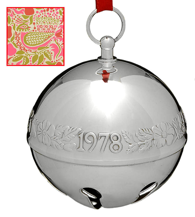 Sleigh Bell-Silverplate Ornament Legendary Christmas Rose - Boxed by Wallace Silver-1