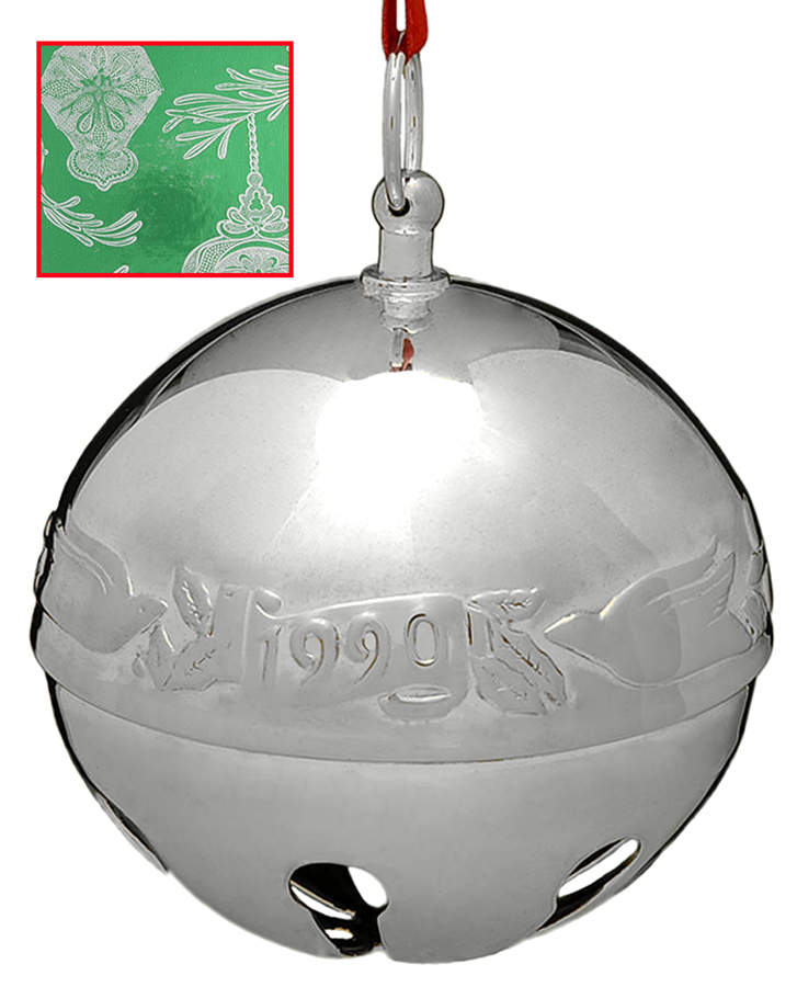 Sleigh Bell-Silverplate Ornament Peaceful Doves - Boxed by Wallace Silver-1