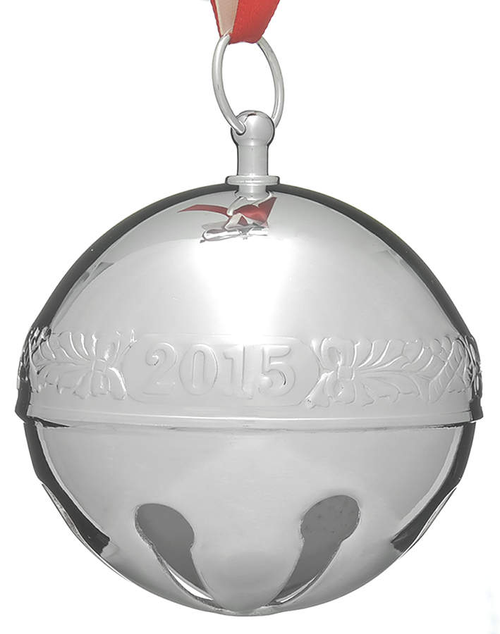 Sleigh Bell-Silverplate Ornament Candy Canes & Mistletoe - No Box by Wallace Silver-1