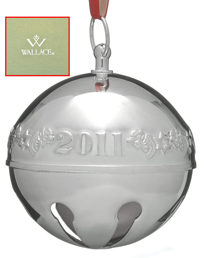 Sleigh Bell-Silverplate Ornament Angels - Boxed by Wallace Silver-1