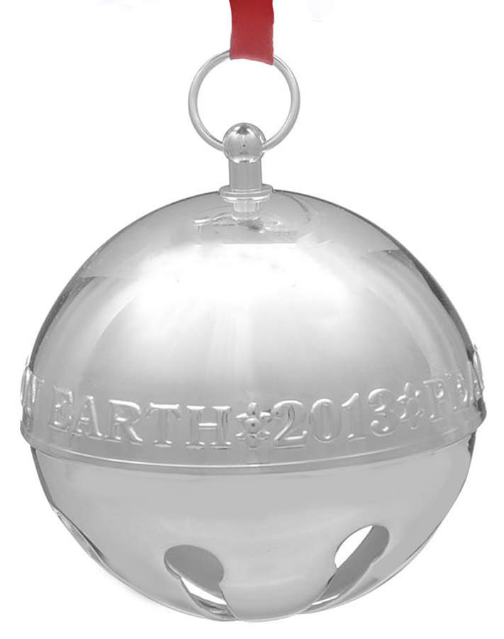 Sleigh Bell-Silverplate Ornament Peace On Earth - No Box by Wallace Silver-1