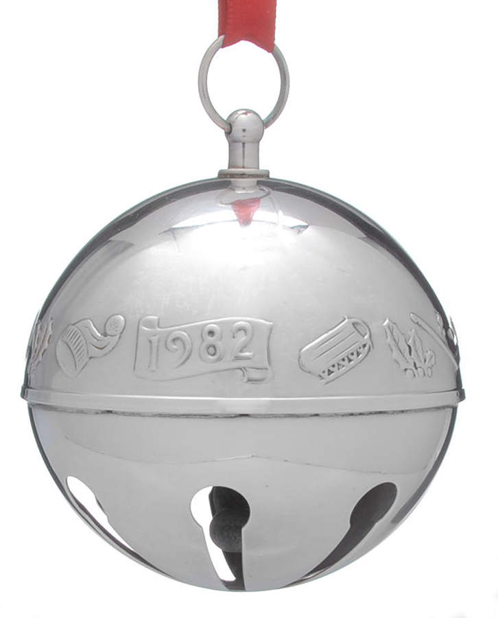 Sleigh Bell-Silverplate Ornament Fluffy Mittens, Swift Skis&Playful Sleds - Boxed by Wallace Silver-1