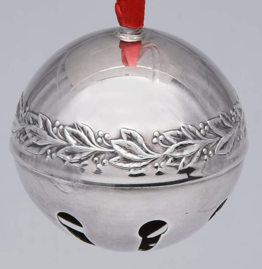 Sleigh Bell-Silverplate Ornament Goodwill Toward Men - No Box by Wallace Silver-1