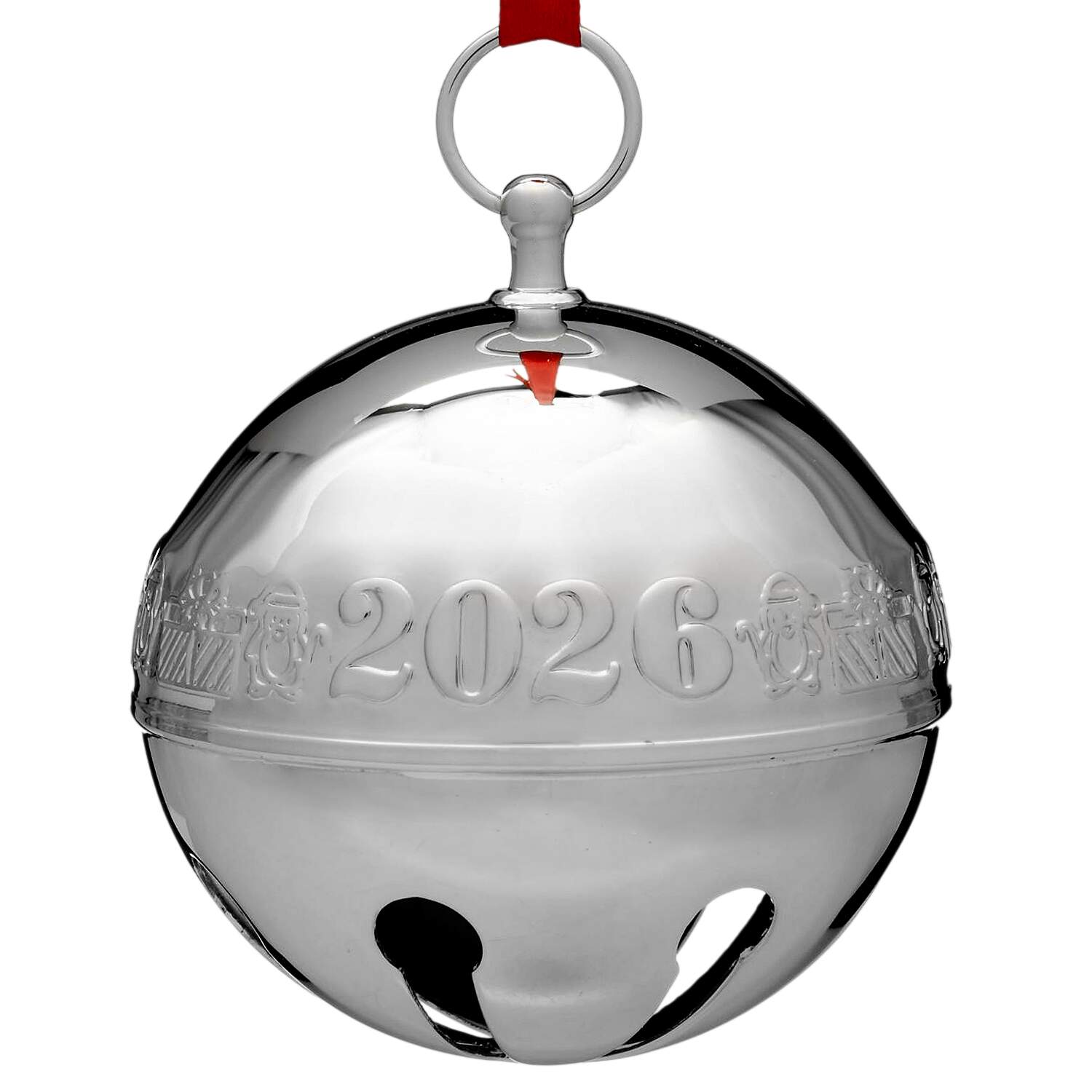 Sleigh Bell-Silverplate Ornament 2026-Penguins & Presents - No Box by Wallace Silver-1