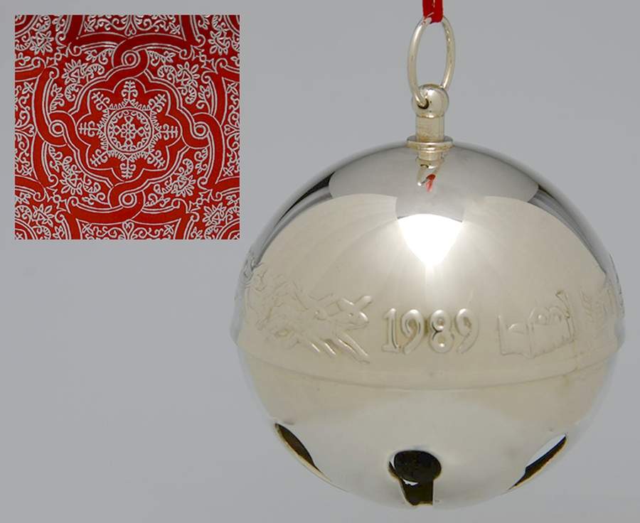 Sleigh Bell-Silverplate Ornament Magical Santa & Reindeer - Boxed by Wallace Silver-1