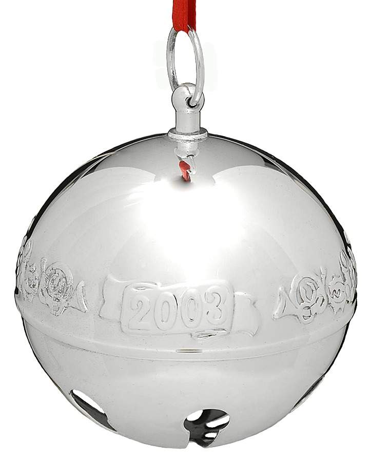Sleigh Bell-Silverplate Ornament French Horns & Holly Candles - No Box by Wallace Silver-1