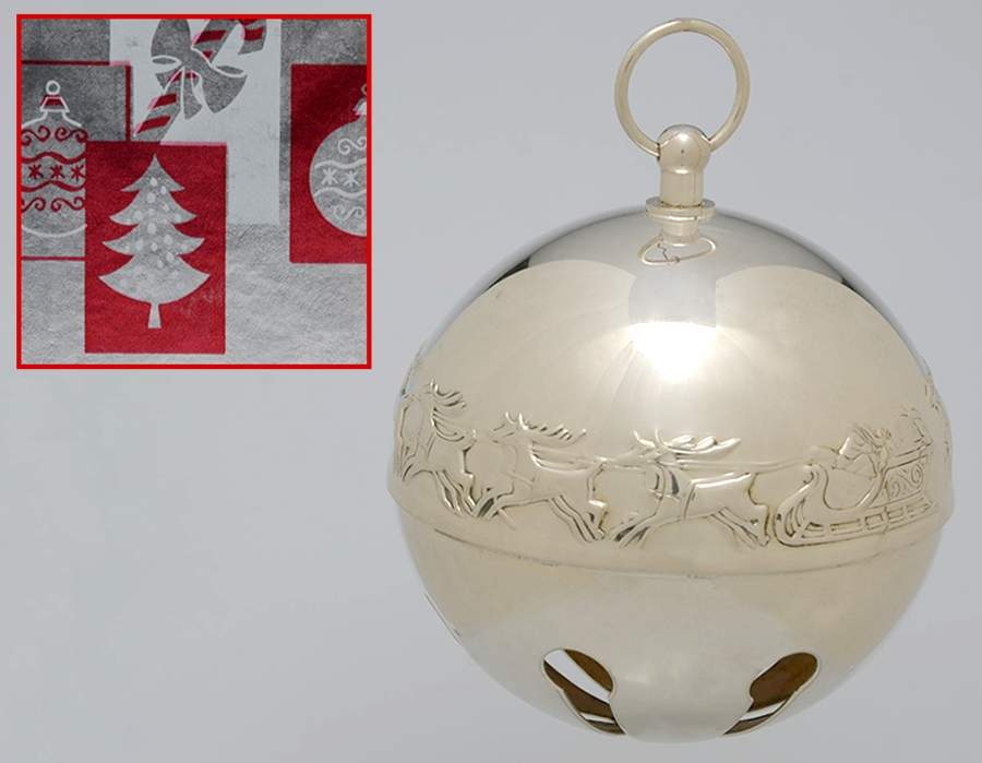 Sleigh Bell-Silverplate Ornament Santa's Jolly Sleigh Ride - Boxed by Wallace Silver-1