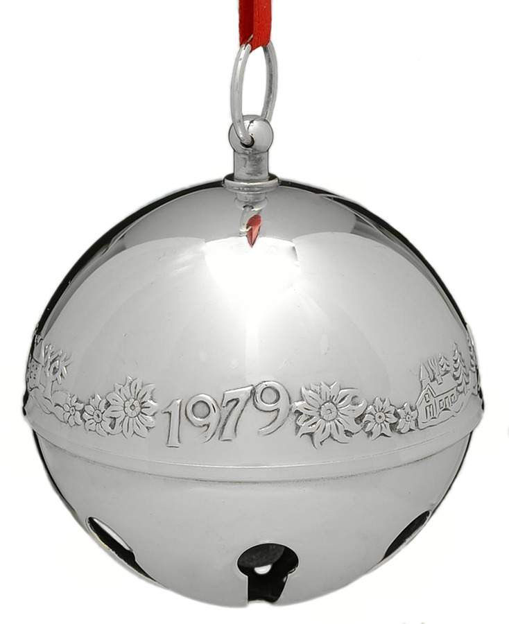 Sleigh Bell-Silverplate Ornament Bustling Christmas Village - No Box by Wallace Silver-1