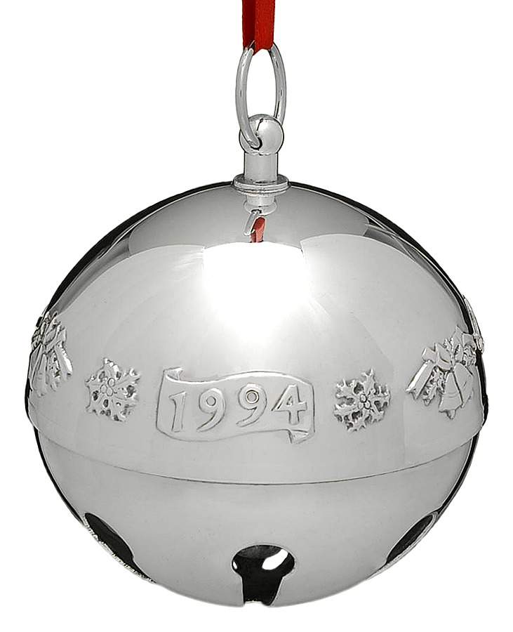 Sleigh Bell-Silverplate Ornament 1994 Festive Bells - No Box by Wallace Silver-1