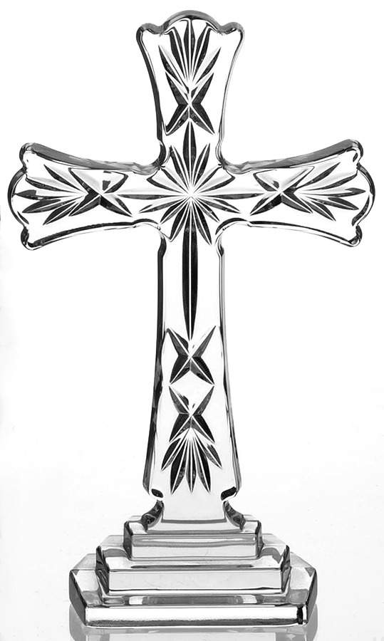 Waterford Crystal Figurine Cross-Scalloped Edge - Boxed by Waterford Crystal-1