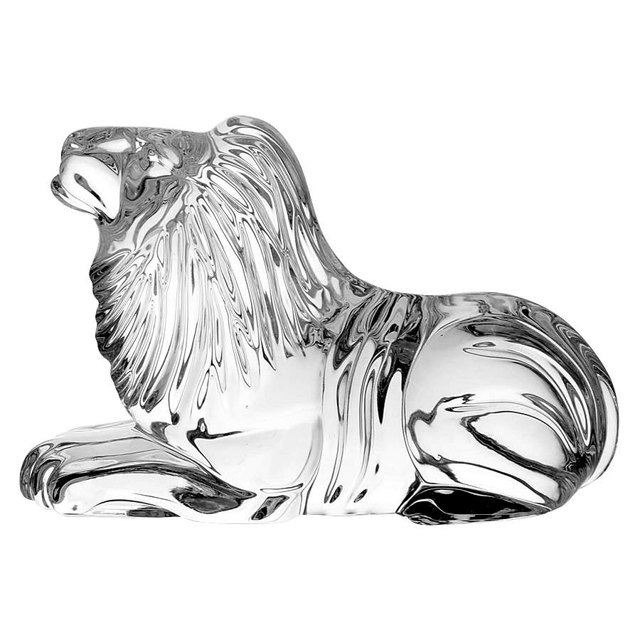 Waterford Crystal Figurine Lion  -L-6 3/4" - No Box by Waterford Crystal-1
