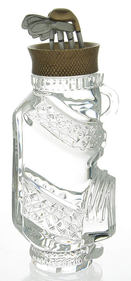 Waterford Crystal Figurine Golf Bag With Clubs - Boxed by Waterford Crystal-1