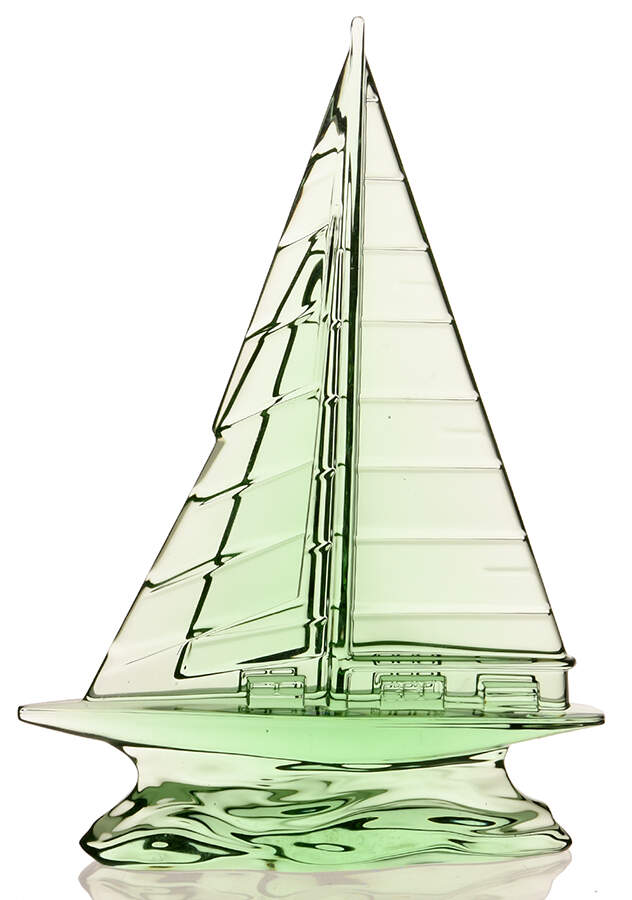 Waterford Crystal Figurine Sailboat-Green - Boxed by Waterford Crystal-1