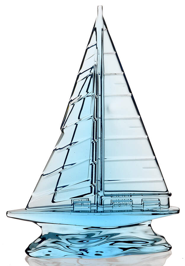 Waterford Crystal Figurine Sailboat-Blue - Boxed by Waterford Crystal-1