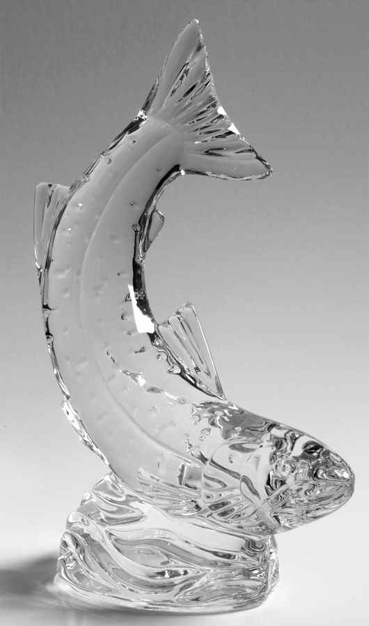 Waterford Crystal Figurine Large Salmon - No Box by Waterford Crystal-1