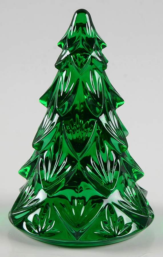 Waterford Crystal Figurine Christmas Tree - Green - No Box by Waterford Crystal-1