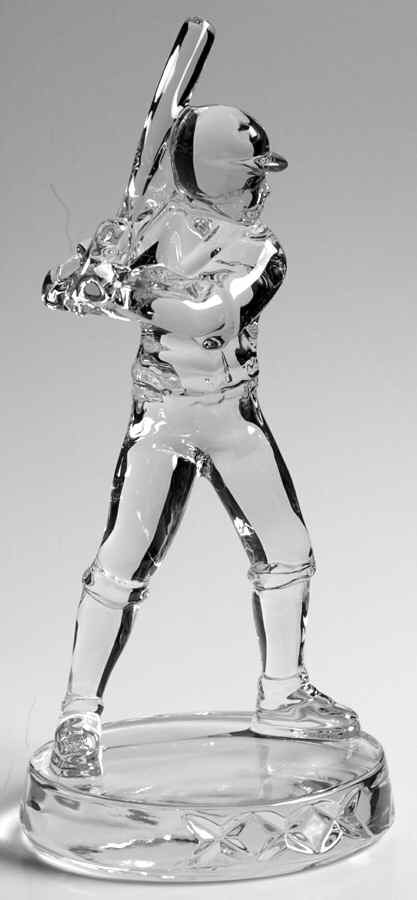 Waterford Crystal Figurine Baseball Player - Boxed by Waterford Crystal-1